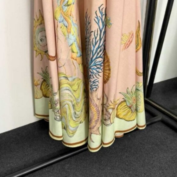 Zimmerman Marine-Inspired Shell Print Elegant Strapless Dress - Picture 3 of 9